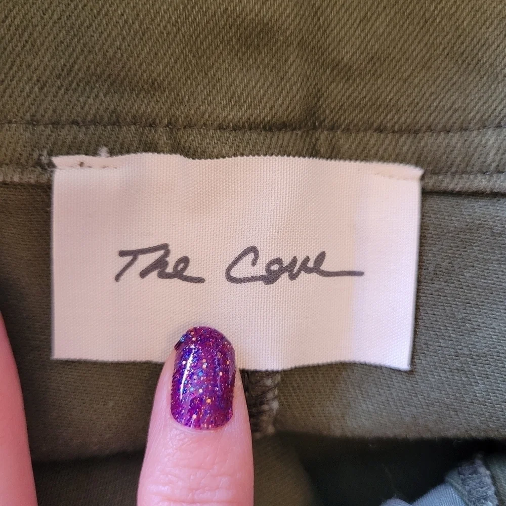 THE Cove olive green overall dress skirt Medium - Picture 9 of 9